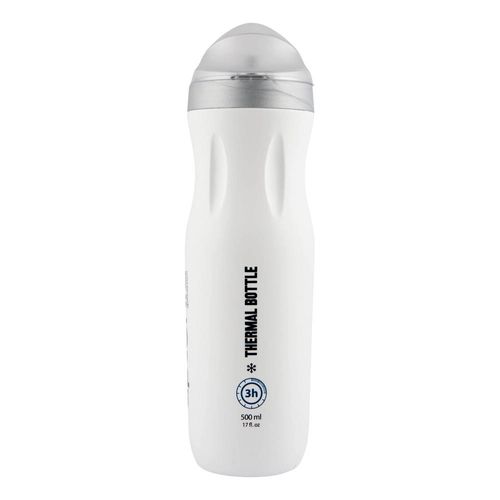 Garrafa Isotérmica Esporte Branco 500ml - WHITE SPORT THERMAL BOTTLE 500, .