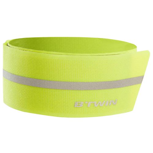 Fita refletiva amarelo fluorescente para calças 300 Btwin - TROUSER STRAP 300 FLUO YE, UNIQUE