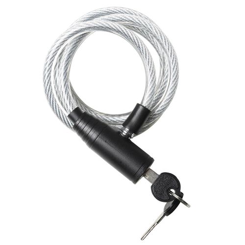 Cadeado de chave para acessórios de bicicleta 100 Btwin - BIKE LOCK 100 KEY GREY, .