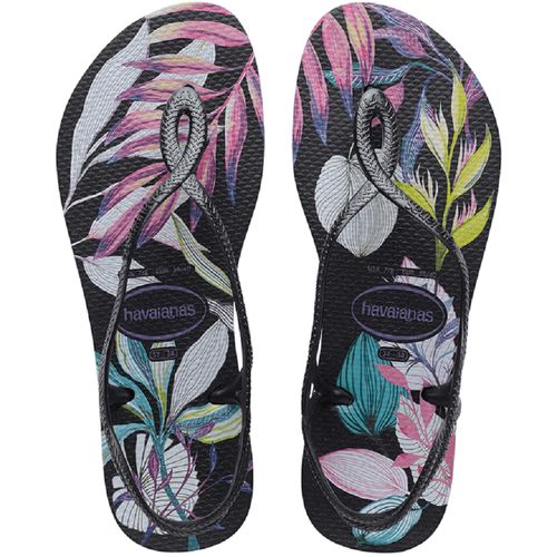 Sandália Havaianas Luna Print Feminina 37/38 / Preto/Cinza