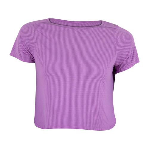 Camiseta cropped feminina Fitness 120 - *cta respi rosa claro 100 el pv21, xl Roxo P