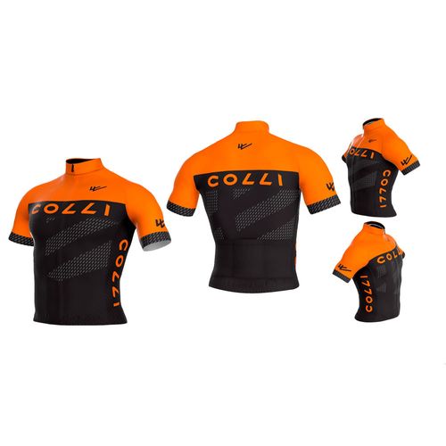 Camisa Ciclista Elite Laranja com Laterais em Poliéster M / Laranja
