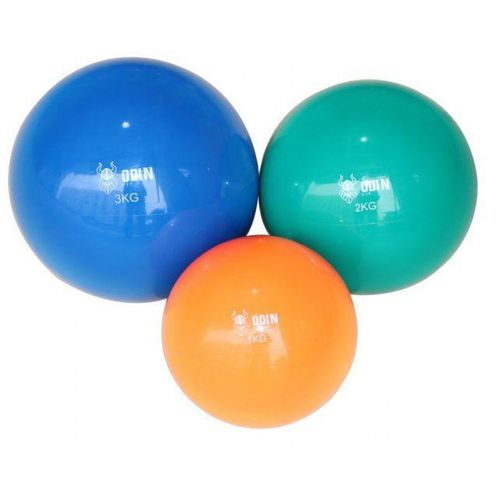 Kit Bolas Tonificadoras Toning Ball 1, 2 e 3kg Odin Fit