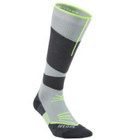 Ski-socks-500-grey-yellow-44-46-36-38