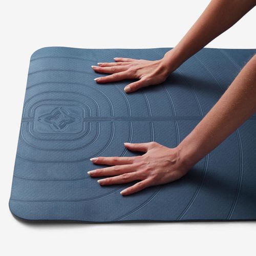 TAPETE YOGA 5mm (TPE) - Tapete de Yoga (TPE) 5mm Domyos, azul, UNICO