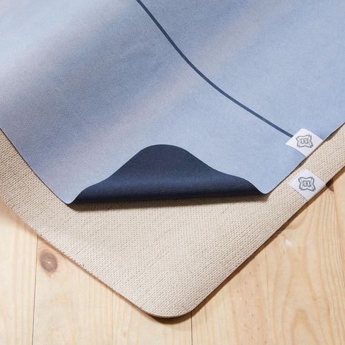 Toalha de yoga antiderrapante, azulestampado, UNICO