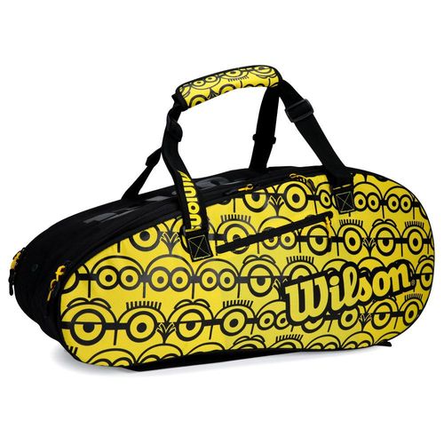 Raqueteira Wilson Tour Minions X12 Preta e Amarela