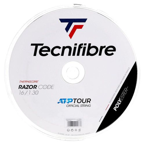 Corda Tecnifibre Razor Code 16L 1.30mm Branca - Rolo com 200 Metros