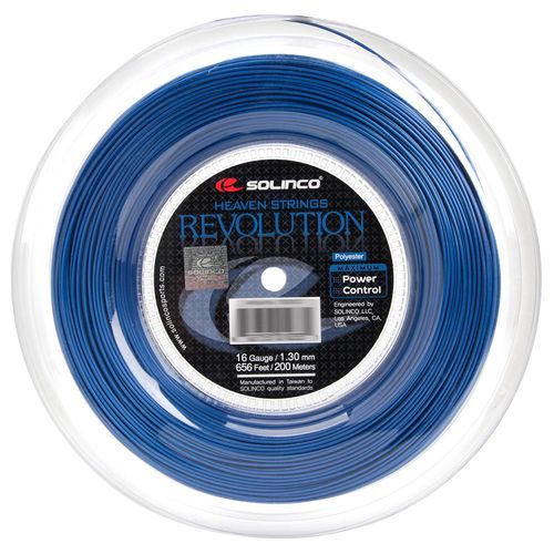 Corda Solinco Revolution 16 1.30mm Rolo com 200 Metros Azul