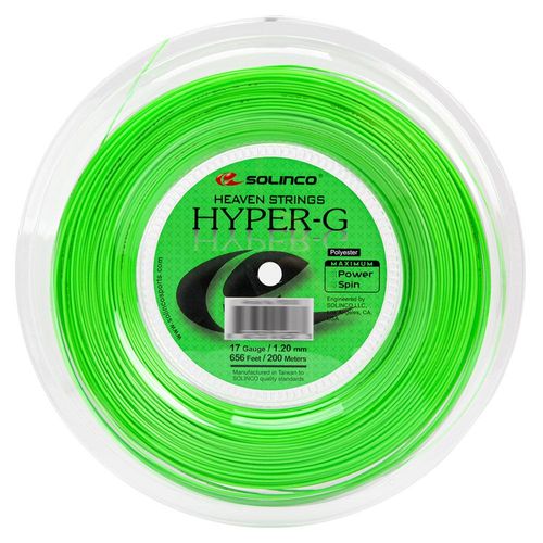 Corda Solinco Hyper G 17 1.20mm Rolo com 200 Metros Verde