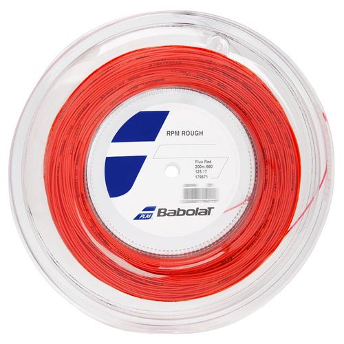 Corda Babolat RPM Rough 17L 1.25mm Vermelho Fluor - Rolo com 200 Metros