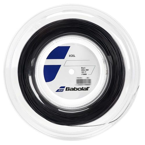 Corda Babolat Xcel 17L 1.25mm Preta Rolo com 200 Metros