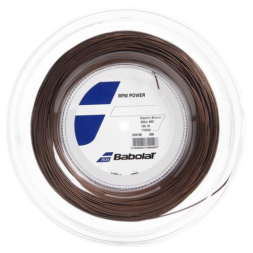 Corda Babolat RPM Power 16L 1.30mm Marrom - Rolo com 200 Metros