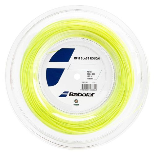 Corda Babolat RPM Blast Rough 16L 1.30mm Rolo com 200 Metros Amarela