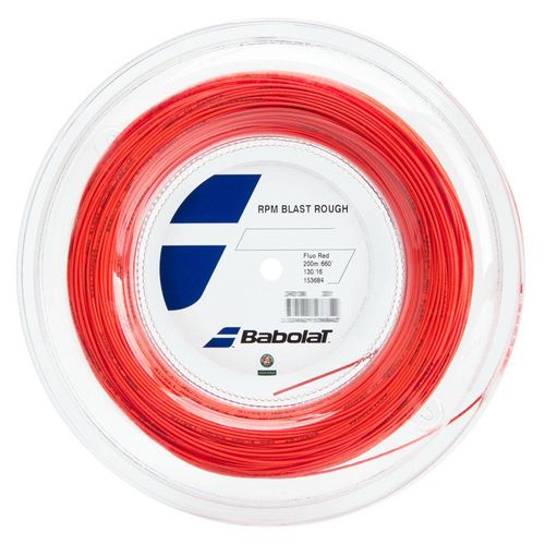 Corda Babolat RPM Blast Rough 16L 1.30mm Rolo com 200 Metros Vermelha