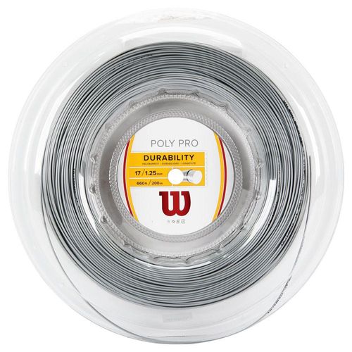 Corda Wilson Poly Pro 17L 1.25mm Prata - Rolo com 200 metros