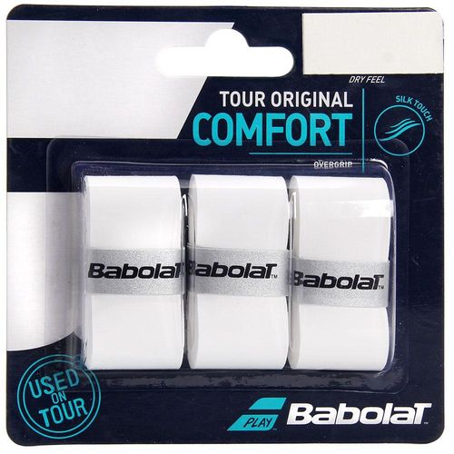 Overgrip Babolat Tour Original Branco com 03 Unidades