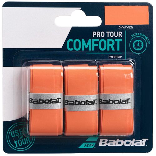 Overgrip Babolat Pro Tour Laranja com 03 Unidades