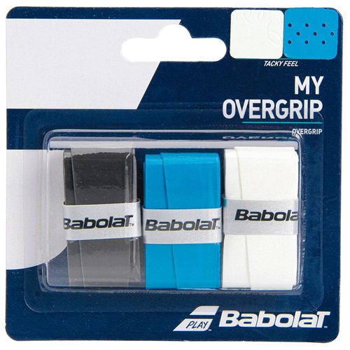 Overgrip Babolat My Grip X3 Preto Azul e Branco