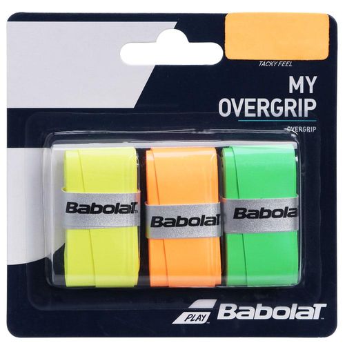 Overgrip Babolat My Grip X3 Amarelo Laranja e Verde