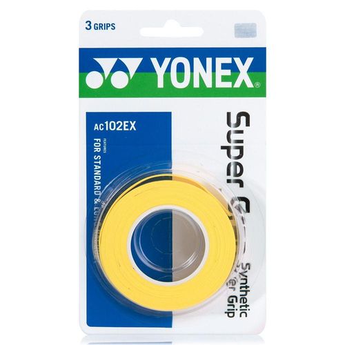 Overgrip Yonex Super Grap Amarelo com 3 Unidades