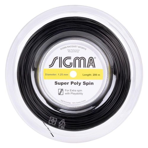 Corda Sigma Super Poly Spin 17L 1.25 mm Preta - Rolo com 200 metros