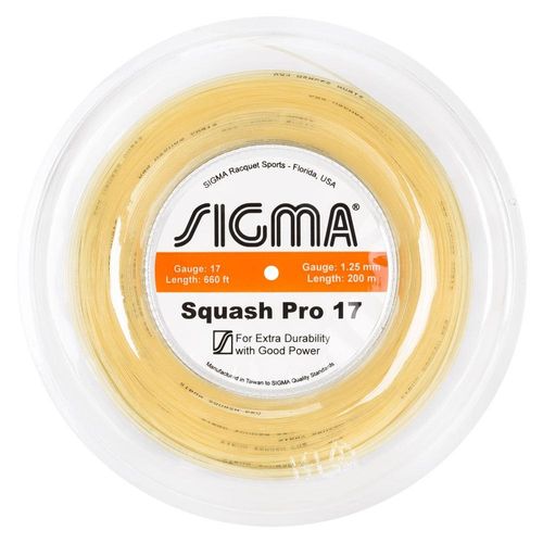 Corda Sigma Squash Pro 17L 1.25mm Natural - Rolo com 200 metros