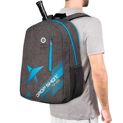 Mochila Drop Shot Ambition Cinza e Azul