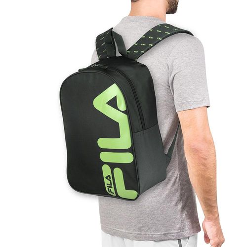 Mochila Fila Big Logo Grafite e Verde Claro