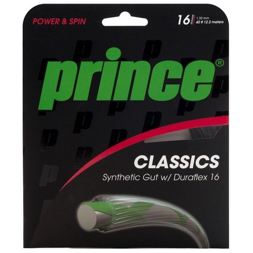 Corda Prince Synthetic Gut Duraflex 16L 1.30mm Preta - Set Individual