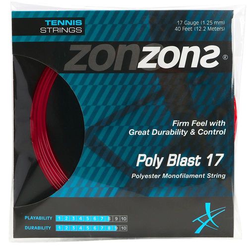 Corda Zons Poly Blast 17L 1.25mm Vermelho - Set Individual