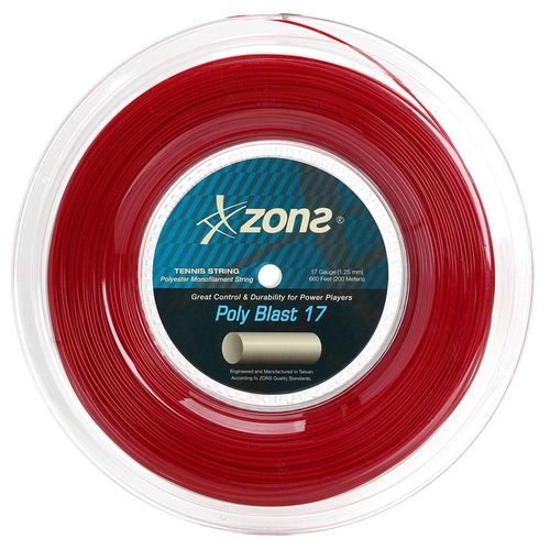 Corda Zons Poly Blast 17L 1.25mm Vermelho - Rolo com 200 Metros