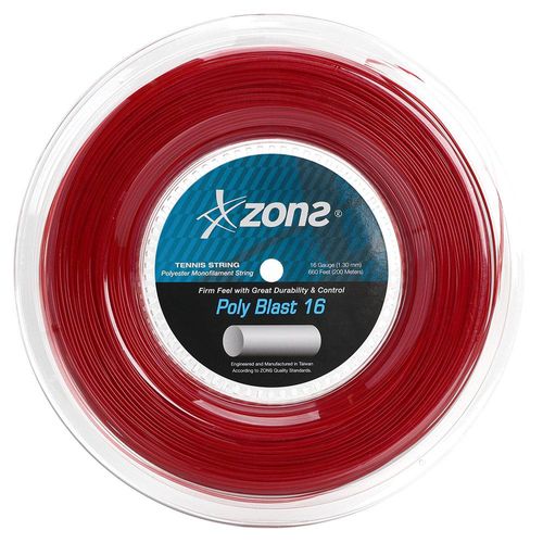 Corda Zons Poly Blast 16L 1.30mm Vermelho - Rolo com 200 Metros