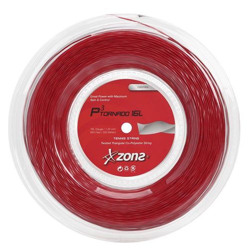 Corda Zons P3 Tornado 16L 1.25mm Vermelho - Rolo com 200 Metros