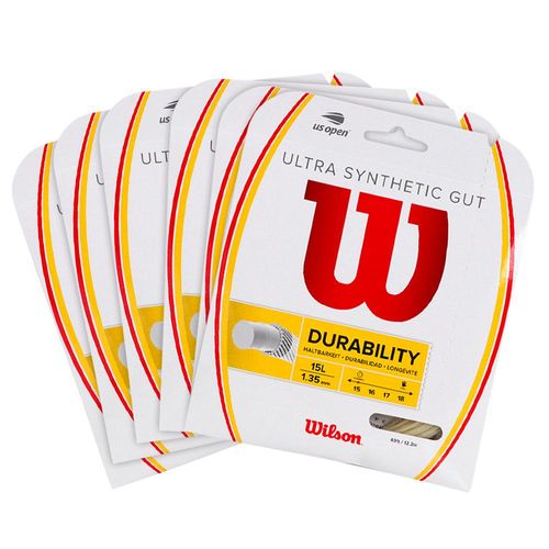 Corda Wilson Ultra Synthetic Gut 15L 1.35mm Champanhe - Set Individual - Pack com 06 Unidades