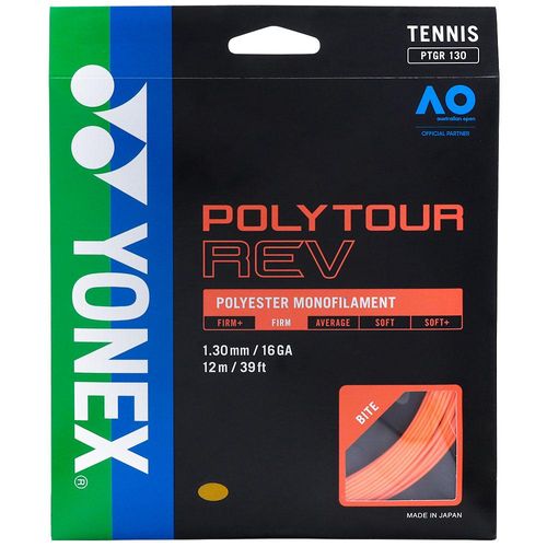 Corda Yonex Poly Tour REV 16L 1.30mm Laranja - Set Individual