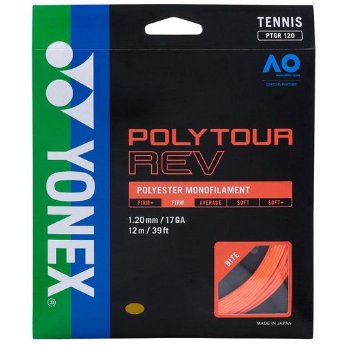 Corda Yonex Poly Tour REV 17L 1.20mm Laranja - Set Individual