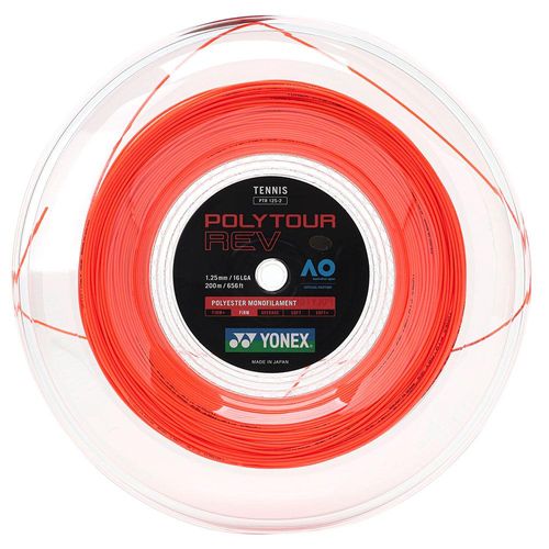 Corda Yonex PolyTour REV 16L 1.25mm Laranja - Rolo com 200 metros