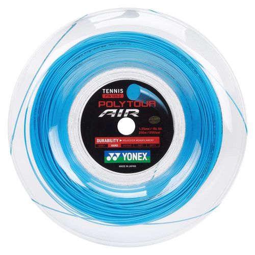 Corda Yonex Poly Tour Air 16l 1.25mm Azul - Rolo com 200 metros
