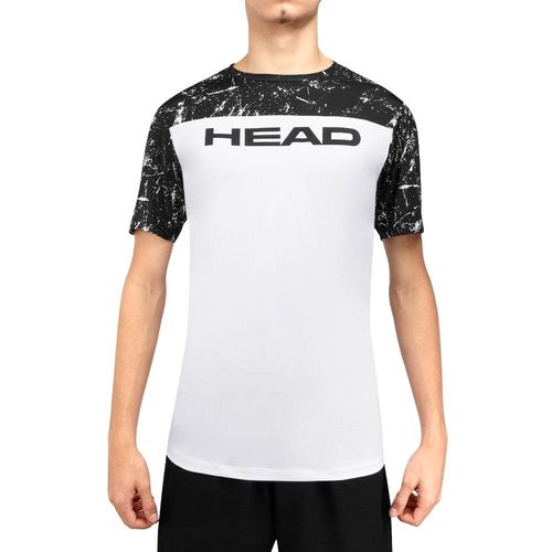 Camiseta Head Recorte Estampado Ckacked Branca e Preta-P