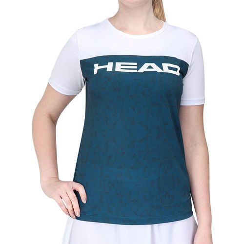 Camiseta Head Recorte Frontal Marinho e Branca-G