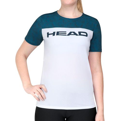 Camiseta Head Recorte Frontal Branca e Marinho-M