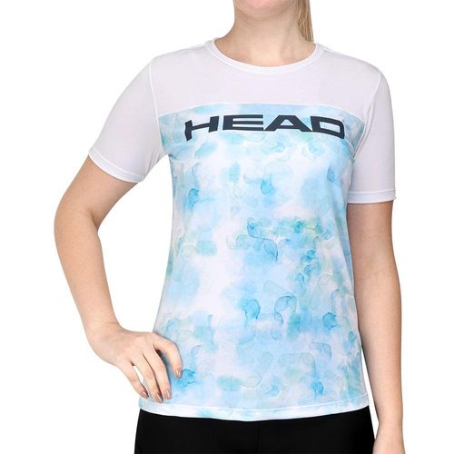 Camiseta Head Recorte Frontal Branca e Azul Claro-G