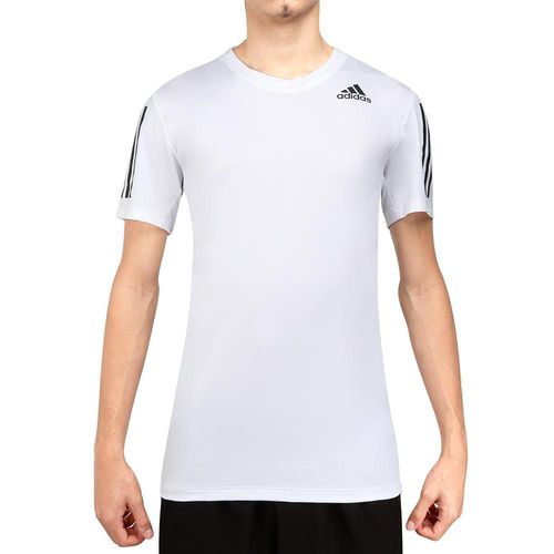 Camiseta Adidas Tech Fit 3S Branca-G