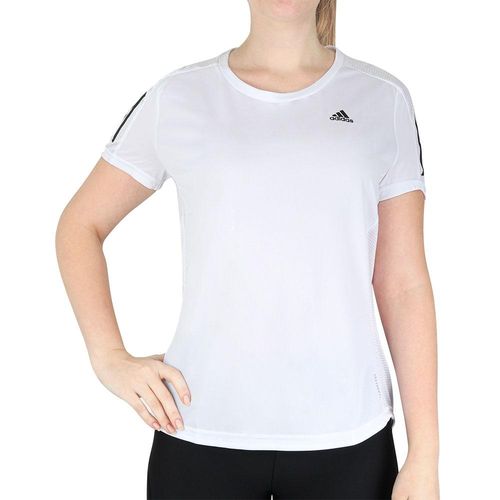 Camiseta Adidas Own The Run Branca e Preta-GG