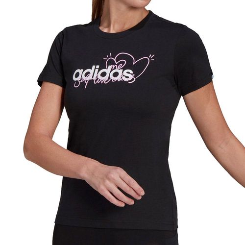 Camiseta Adidas Heart Graphic Tee Preta-G
