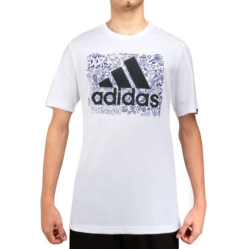 Camiseta Adidas Grafica Doodle Logo Branca-P