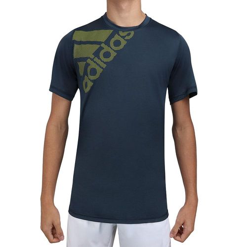 Camiseta Adidas Freelift Graphic Tee Marinho e Limão-GG