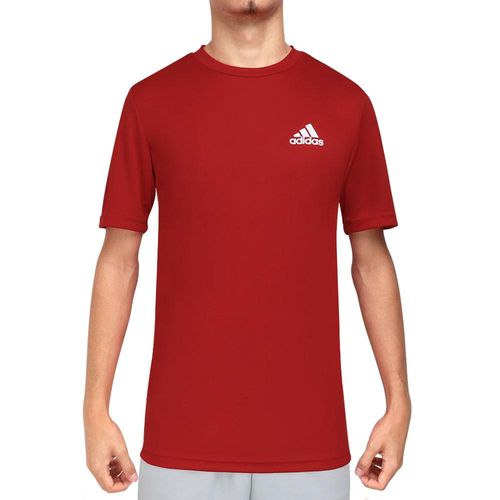 Camiseta Adidas D2M Plain Vermelha-G
