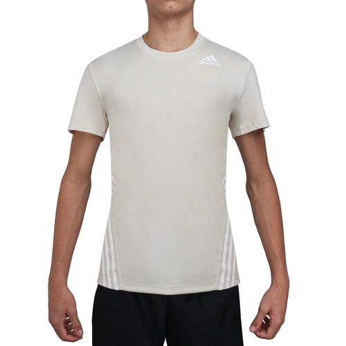Camiseta Adidas Aeroready 3-Stripes Bege-GG